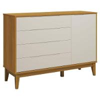 Cômoda Com Porta Classic Elfe Areia Acetinado Savana Amadeirado - Reller - 1