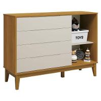 Cômoda Com Porta Classic Elfe Areia Acetinado Savana Amadeirado - Reller - 2