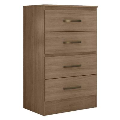 Cômoda Lite 4 Gavetas Carvalho Oak ? Móveis Leão