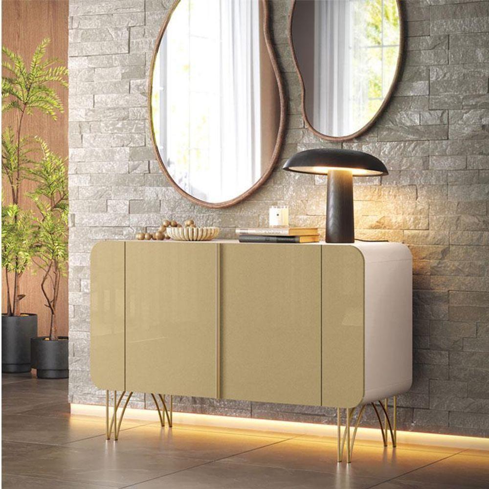 Buffet Benvenuto Champanhe Off White - Hb Móveis - 3