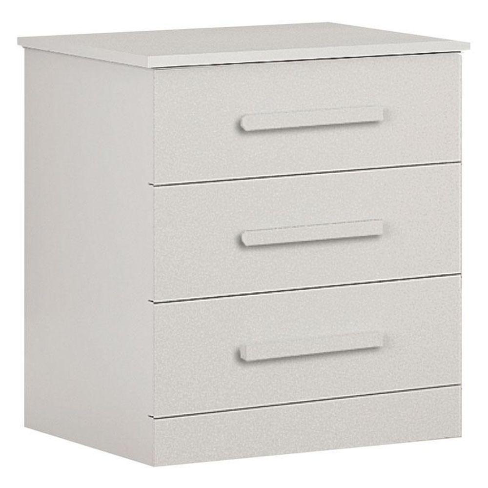 Criado Rubi 3 Gavetas Branco ? Leifer Móveis - 1