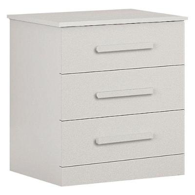Criado Rubi 3 Gavetas Branco ? Leifer Móveis
