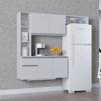 Cozinha Suspensa Com Balcão Mel 163 Cm Branco– Poquema - 2