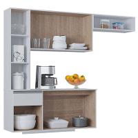 Cozinha Suspensa Com Balcão Mel 163 Cm Branco– Poquema - 3