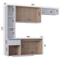 Cozinha Suspensa Com Balcão Mel 163 Cm Branco– Poquema - 5