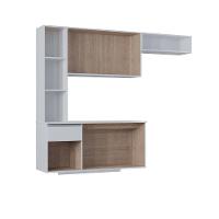 Cozinha Suspensa Com Balcão Mel 163 Cm Branco– Poquema - 8