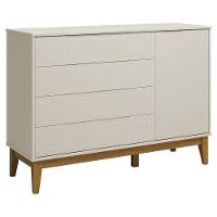 Cômoda Com Porta Classic Elfe Areia Acetinado Amadeirado - Reller - 1