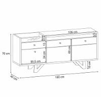 Buffet Soft Cinamomo Off White ? Hb Móveis - 4