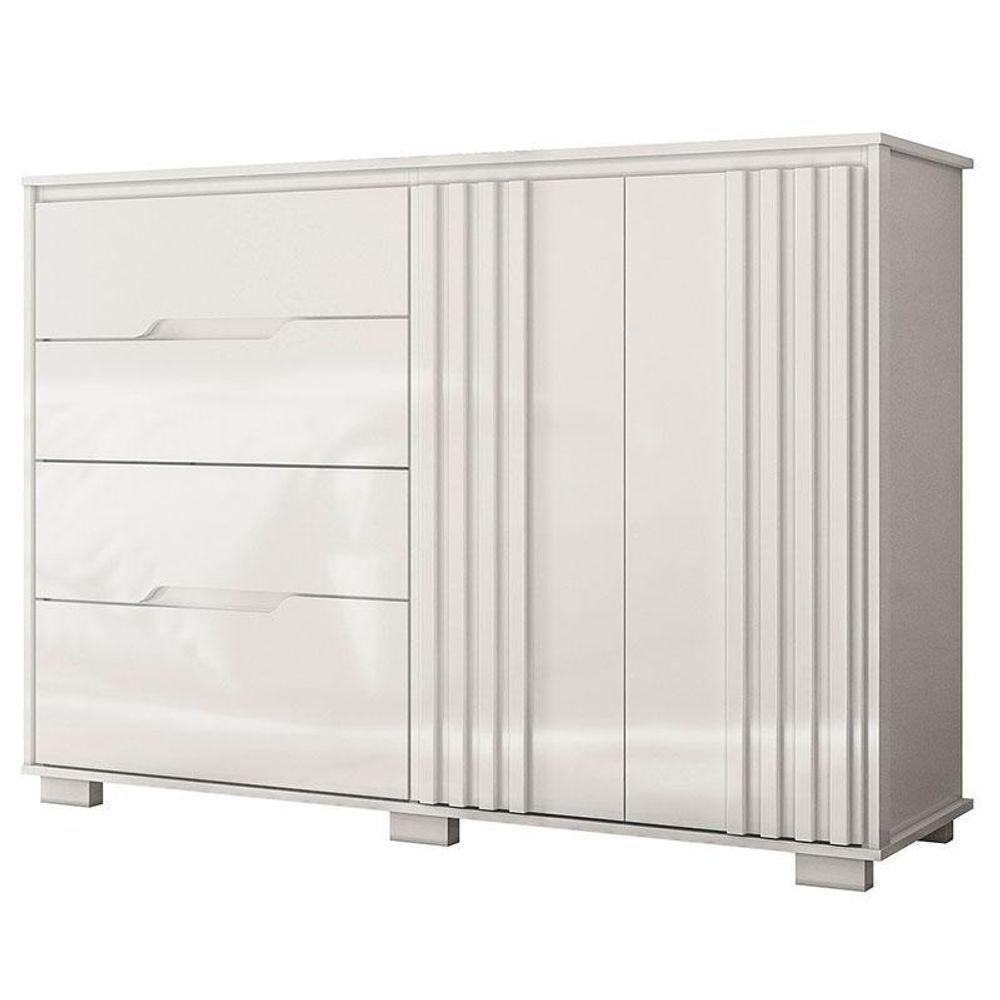 Cômoda Ambiente Texas Branco Brilho - Moval - 5