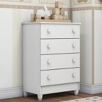 Cômoda Gaveteiro Mel Flat Branco Brilho - Carolina - 2