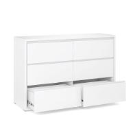 Cômoda Infantil 6 Gavetas Coleção Wood Divicar Branco