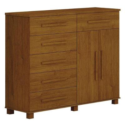 Cômoda São Paulo 6 Gavetas 2 Portas Cinamomo ? Leifer Móveis