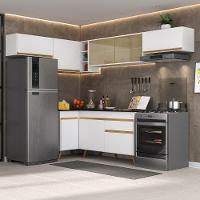 Cozinha Completa De Canto Veneza Gw Mp2060 Com Armário E Balcão Branca