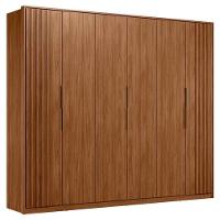 Guarda Roupa Casal Ripado Atrice 6 Portas Nogueira Touch Demóbile ? Demartêz - 1