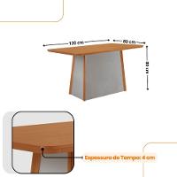 Mesa De Jantar Diane 120cm Tampo Mdf Lam 4 Cadeiras Safira Moderna Veludo Creme Naturale Off White