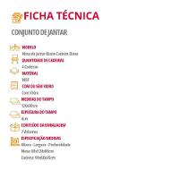 Mesa De Jantar Diane 120cm Tampo Mdf Vidro Cadeiras Eloise Moderna Tork Naturale Serigrafia Off White - 6