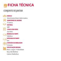 Mesa De Jantar Diane 180cm Tampo Mdf Lam 6 Cadeiras Isadora Moderna Veludo Capuccino Naturale Off White - 6