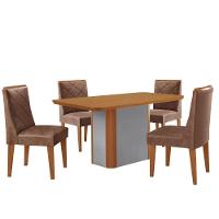 Mesa De Jantar Isadora 120 Tampo Mdf Laminado 4 Cadeiras Isadora Tork Naturale Off White - 3