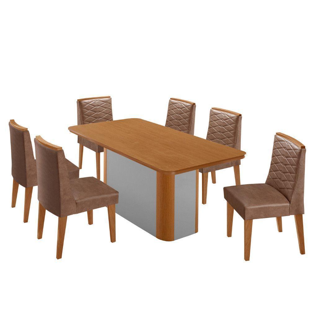 Mesa De Jantar Isadora 180cm Tampo Mdf Laminado Tork Naturale Off White - 2