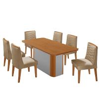 Mesa De Jantar Isadora 180cm Tampo Mdf Laminado Turim 07 Naturale Off White - 2