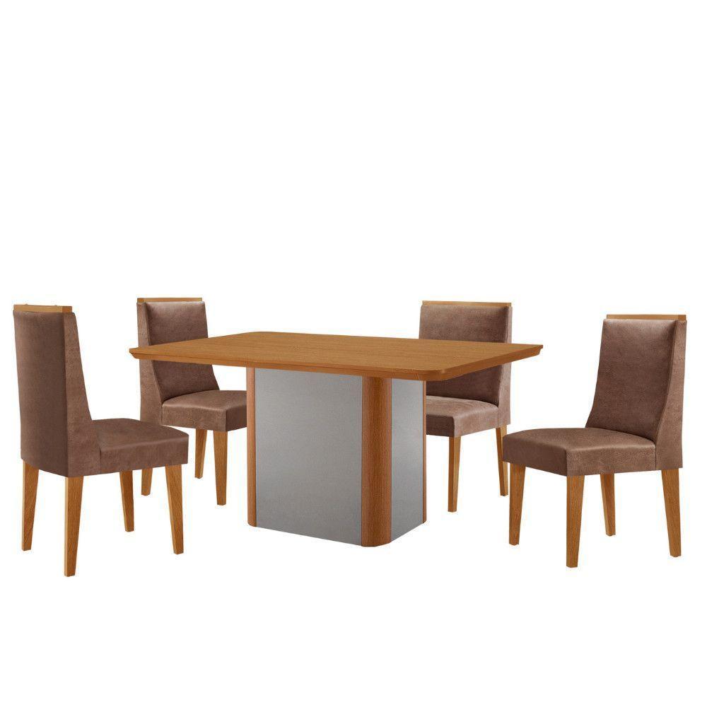 Mesa De Jantar Isadora 120cm Tampo Mdf Laminado Tork Naturale Off White - 2