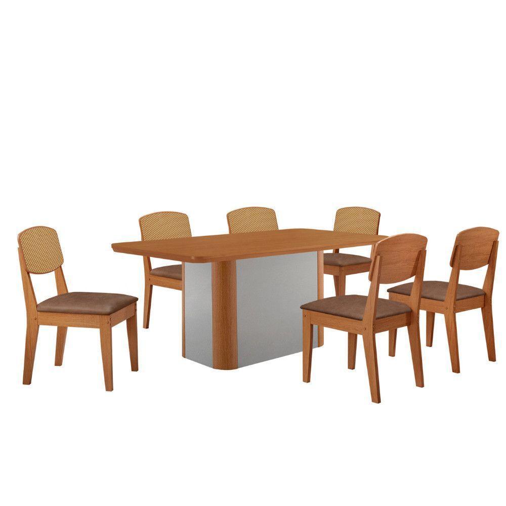 Mesa De Jantar Isadora 180cm Tampo Mdf Laminado Tork Naturale Off White - 2