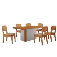 Mesa De Jantar Isadora 180cm Tampo Mdf Laminado Turim 07 Naturale Off White - 2