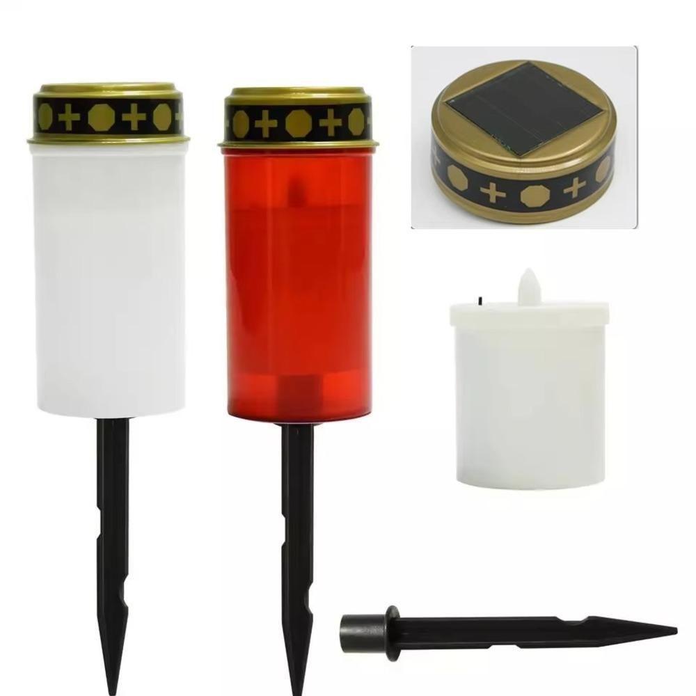 Luminária Solar Led Tipo Vela Para Jardim E Area Externa - 4