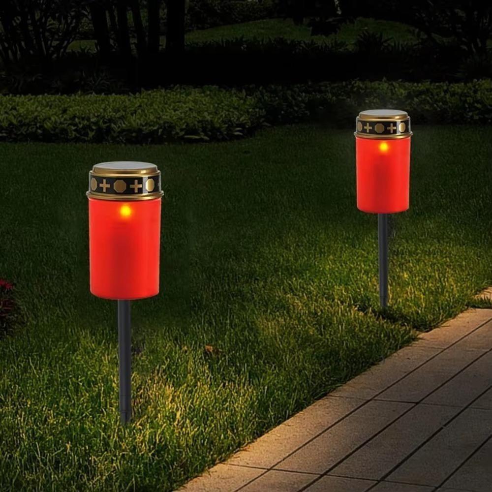 Luminária Solar Led Tipo Vela Para Jardim E Area Externa - 6