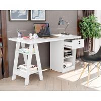 Escrivaninha Para Escritório Ou Quarto Estudos E Computador - Branco - 1