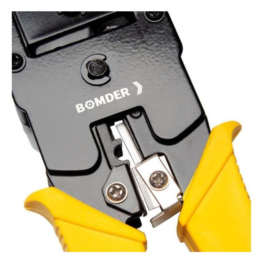 Alicate Crimpar Corte Decapador Cabo De Rede Rj11 Rj12 Rj45 Bom-1703 - 5
