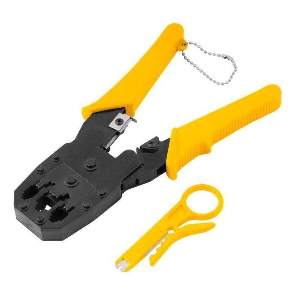 Alicate Crimpar Corte Decapador Cabo De Rede Rj11 Rj12 Rj45 Bom-1703 - 6