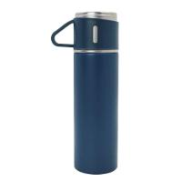 Garrafa Termica Com Copo Parede Dupla Inox Squeeze 500ML Azul - 1
