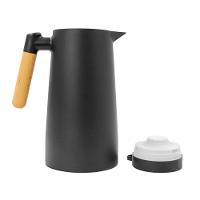 Garrafa Termica Jarra Inox Cafe Cha 1 Litro Cabo Madeira Vermelho