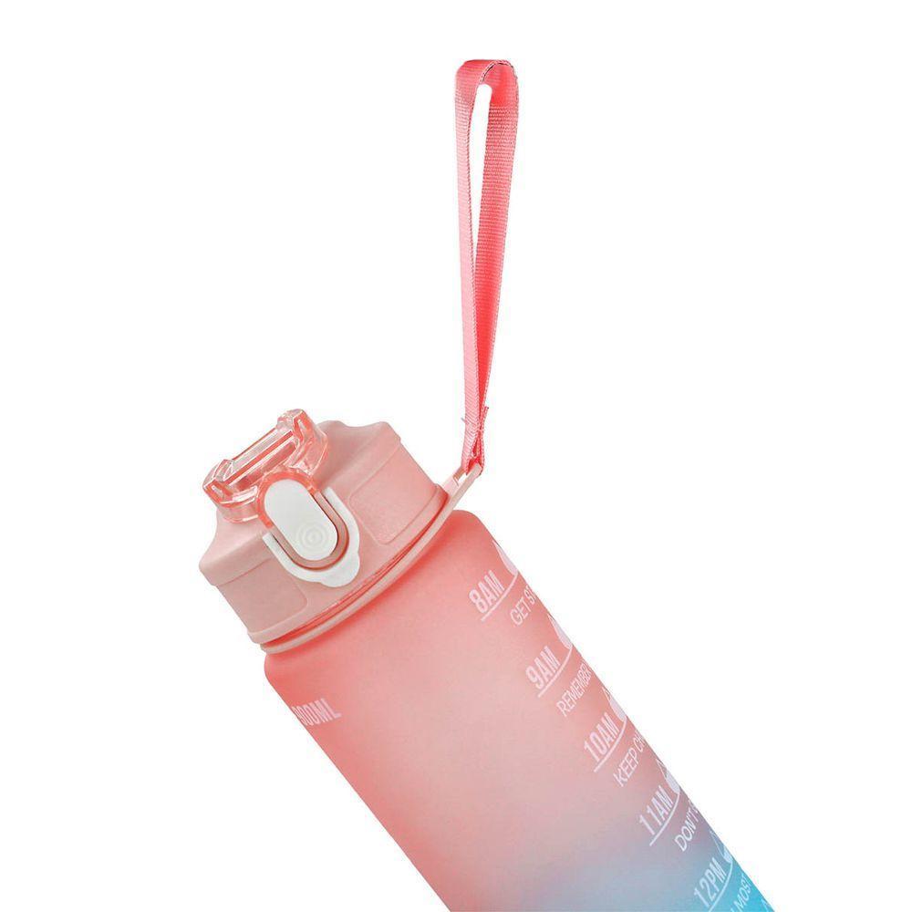 Garrafa Galão De Agua 2L E 900ML Degrade Com Figurinhas Adesivos 3D Rosa - 7