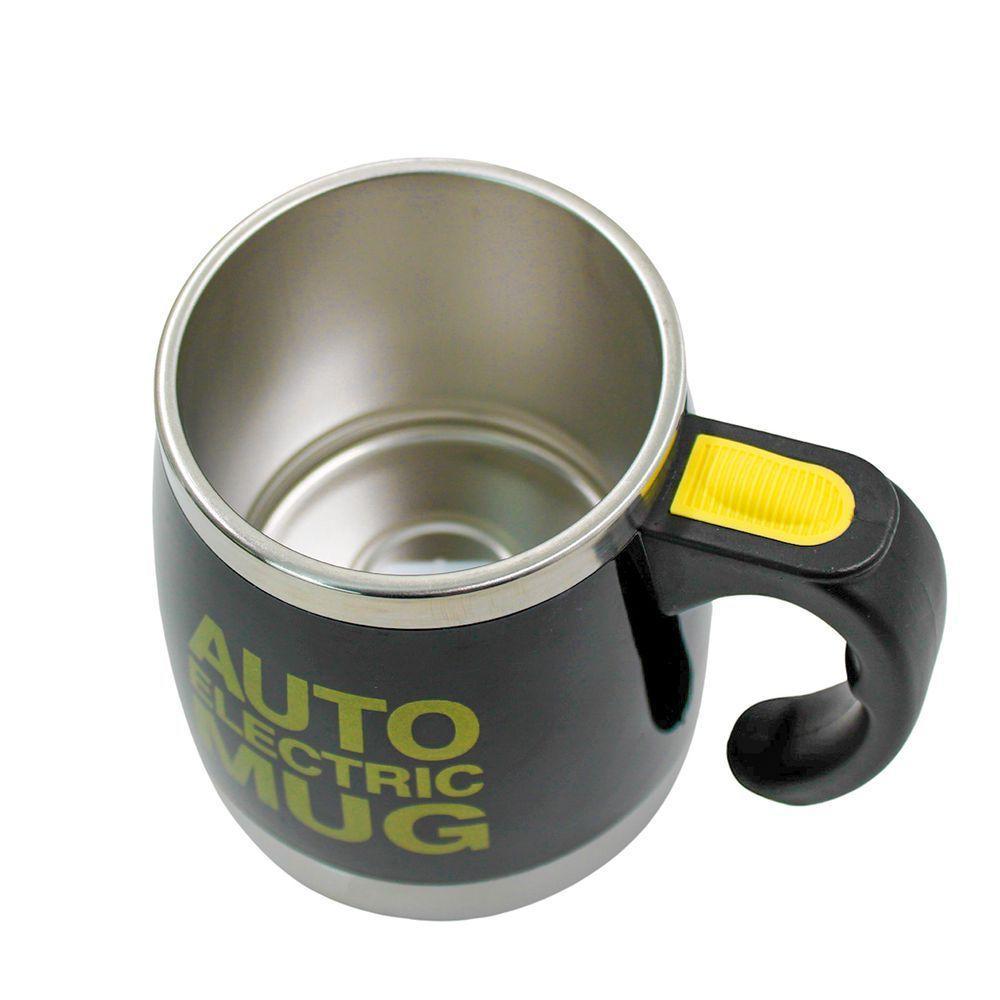 Caneca Termica Mixer Misturadora 350ml Aço Inox A Pilha Preto - 1