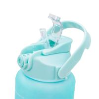 Garrafa Squeeze Água Galão 2L 900ML 300ML Degrade Adesivos 3D Degrade Tampa Azul e Lilás - 5