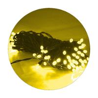Cordão De Lampadas Led Pisca 10 Metros 80l Carregamento Solar Natal Amarelo - 1