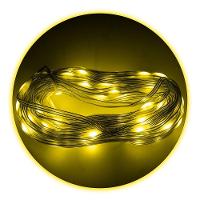 Led Pisca Linha Com 30 Metros Lâmpadas Tomada 8 Modos Natal Ano Novo Amarelo - 1