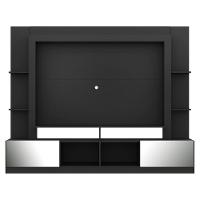 Rack com Painel Suporte Tv 65´´ com Espelho Preto/Madeirado