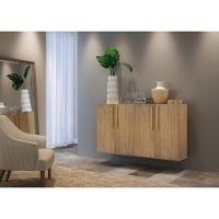 Aparador Buffet 4 Portas Suspenso Viena V3605 Rustic/Natural Rustic/Natural - 2