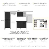 Cozinha Completa C/ Mesa Dobrável Multimóveis Branca/preta - 6