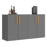 Aparador Buffet 4 Portas Viena V3604 Grafite/Natural Grafite/Natural - 1