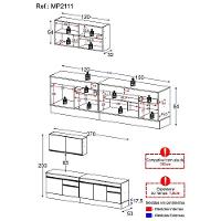 Cozinha Compacta Com Rodapé Com Armário E Balcão Preta - 5