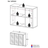 Sapateira 3 Portas Com Espelho Nina Preta