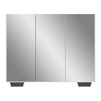 Sapateira Com Espelho 3 Portas Nina Multimóveis V6023 Branca/Preta Branco/Preto - 2