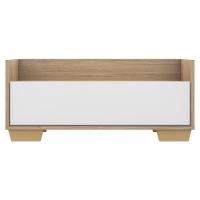 Mesa De Cabeceira 80Cm Multimóveis V4001 Rustic/Branca/Natural Rustic/Branco/Natural - 3