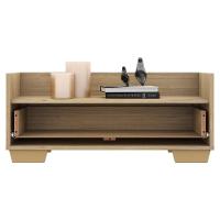 Mesa De Cabeceira 80Cm Multimóveis V4001 Rustic/Branca/Natural Rustic/Branco/Natural