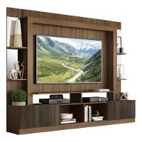 Estante Com Suporte Tv 65" Prateleiras C/ Espelho Oslo Multimóveis V3385 Madeirado/Tenerife - 1