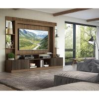 Estante Com Suporte Tv 65" Prateleiras C/ Espelho Oslo Multimóveis V3385 Madeirado/Tenerife - 2